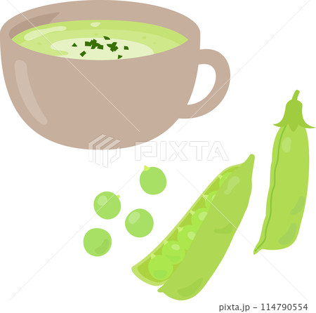 実エンドウのポタージュスープ 114790554
