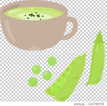 実エンドウのポタージュスープ 114790554