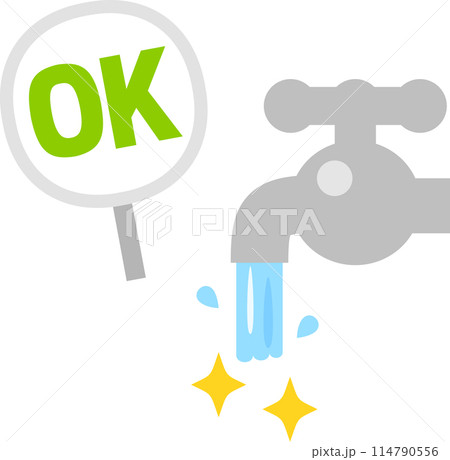 水洗いOKのマーク 水洗いOKのマーク 114790556