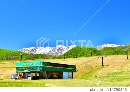 栂池高原より白馬三山方面を望む(長野県小谷村)【2024.5】 114790846