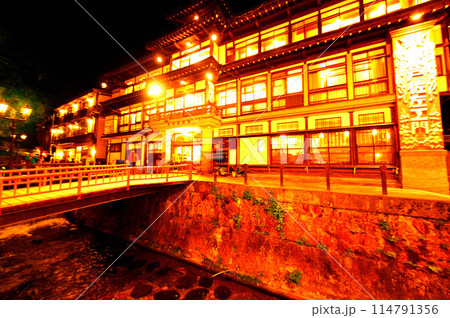 銀山温泉夜景(山形県) 銀山温泉夜景(山形県) 114791356