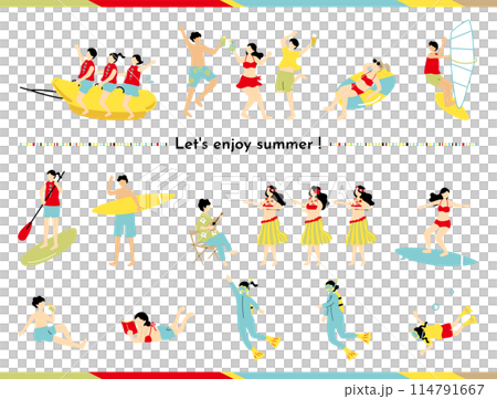 人們享受夏天 114791667