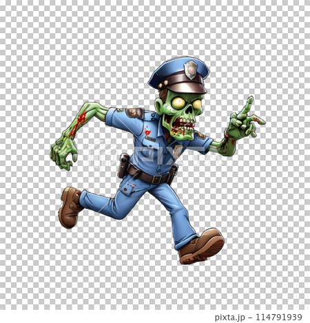 殭屍插畫透明背景素材 114791939
