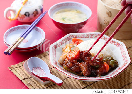 酢豚ライス ( 酢豚ご飯 ) 中華料理 114792366