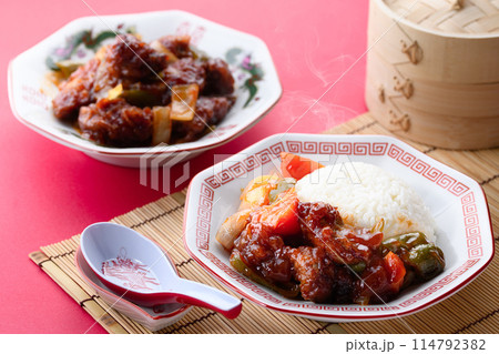 酢豚ライス ( 酢豚ご飯 ) 中華料理 114792382