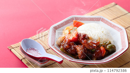 酢豚ライス ( 酢豚ご飯 ) 中華料理 114792386