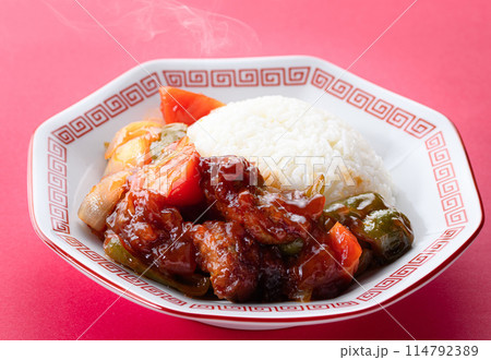 酢豚ライス ( 酢豚ご飯 ) 中華料理 114792389