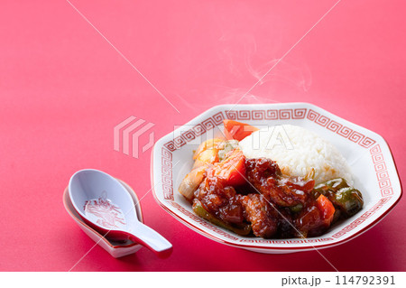 酢豚ライス ( 酢豚ご飯 ) 中華料理 114792391