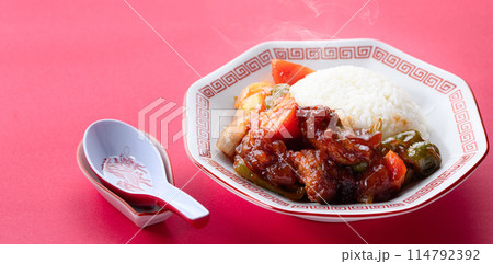 酢豚ライス ( 酢豚ご飯 ) 中華料理 酢豚ライス ( 酢豚ご飯 ) 中華料理 114792392