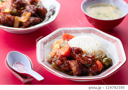 酢豚ライス ( 酢豚ご飯 ) 中華料理 酢豚ライス ( 酢豚ご飯 ) 中華料理 114792395