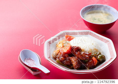 酢豚ライス ( 酢豚ご飯 ) 中華料理 114792396