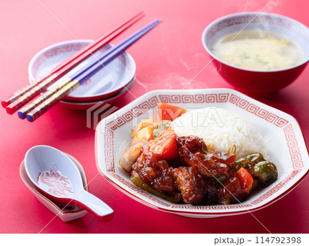 酢豚ライス ( 酢豚ご飯 ) 中華料理 114792398