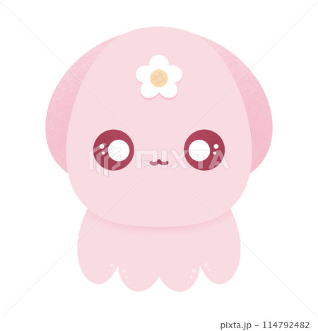 Cute Pink Squid Cartoon illustration Cute Animal Cartoon Kawaii Squid Cute Pink Squid Cartoon illustration Cute Animal Cartoon Kawaii Squid 114792482