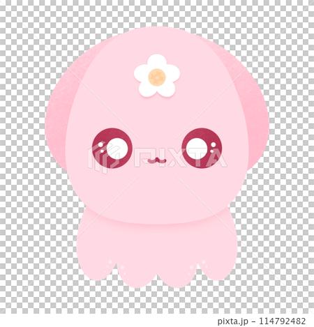 Cute Pink Squid Cartoon illustration Cute Animal Cartoon Kawaii Squid Cute Pink Squid Cartoon illustration Cute Animal Cartoon Kawaii Squid 114792482