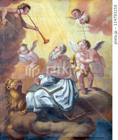 Saint Jerome altarpiece in the church of Saint Leonard of Noblac in Kotari, Croatia 114793258