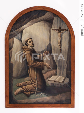 Saint Francis of Assisi, altarpiece in the Church of Saint Francis of Assisi in Lipik, Croatia 114793275
