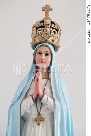Our Lady of Fatima statue in the Church of Saint Francis of Assisi in Lipik, Croatia 114793278