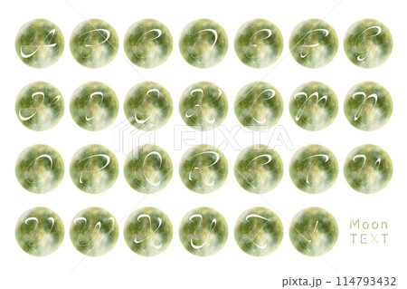 幻想的な月のアルファベット 114793432