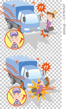 交通安全＜居眠り運転・人身事故・ヒヤリハット（トラックドライバー）＞ 114793587