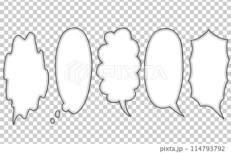 Loose and simple vertical speech bubble set, solid color Loose and simple vertical speech bubble set, solid color 114793792