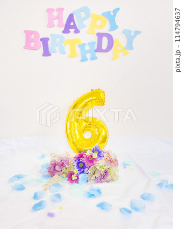 6才の誕生日パーティディスプレイ 6才の誕生日パーティディスプレイ 114794637