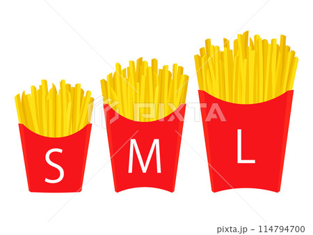 フライドポテトのサイズ 114794700