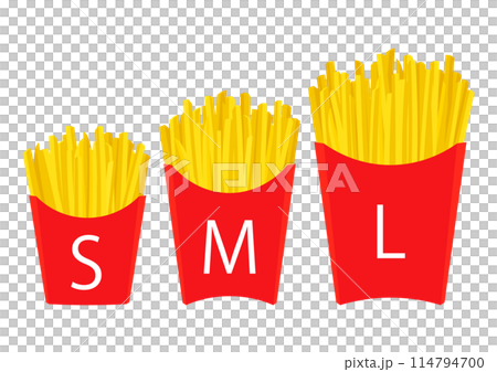 フライドポテトのサイズ 114794700