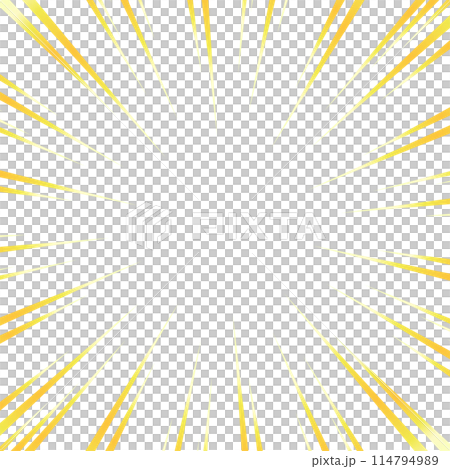 Yellow gradient concentrated line material 114794989