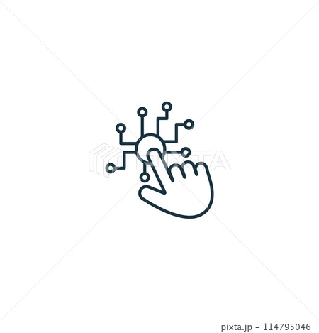 Digitalization icon. Monochrome simple Virtual Assistant icon for templates, web design and infographics 114795046