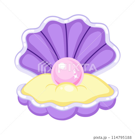 Purple Seashell Cartoon