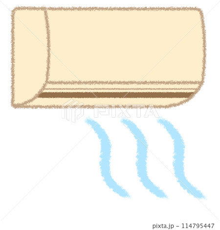 エアコンのクレヨンイラスト エアコンのクレヨンイラスト 114795447