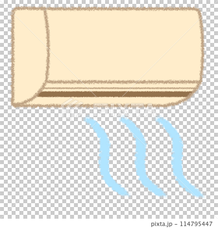 エアコンのクレヨンイラスト エアコンのクレヨンイラスト 114795447