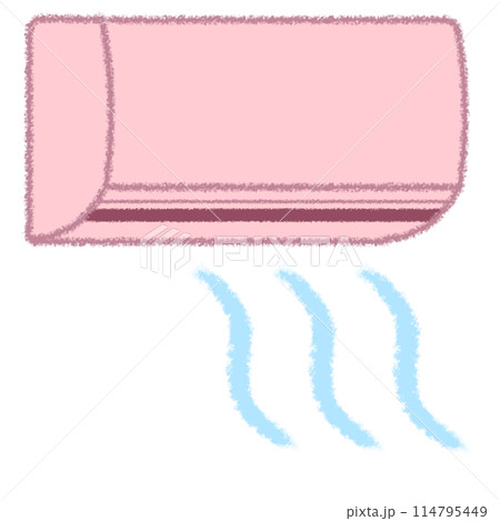 エアコンのクレヨンイラスト エアコンのクレヨンイラスト 114795449