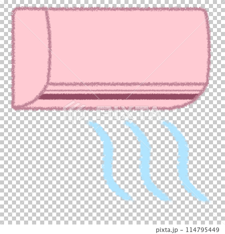 エアコンのクレヨンイラスト エアコンのクレヨンイラスト 114795449