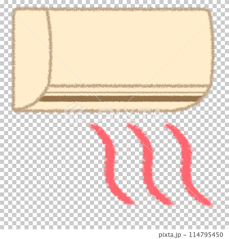 Crayon illustration of an air conditioner Crayon illustration of an air conditioner 114795450
