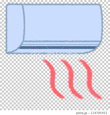 Crayon illustration of an air conditioner Crayon illustration of an air conditioner 114795451