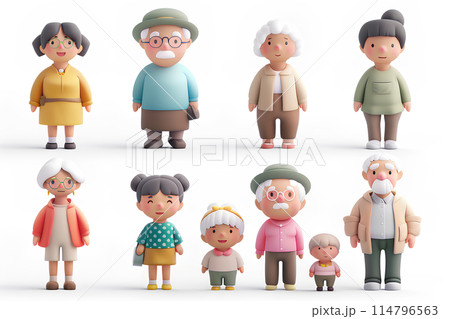 可愛い高齢者たち-2(3D) 可愛い高齢者たち-2(3D) 114796563