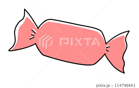 ゆるめシンプルな横長の飴　ベタ塗り 114796601