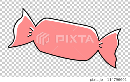 ゆるめシンプルな横長の飴　ベタ塗り 114796601