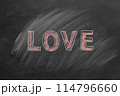 Love Written in Chalk on a Blackboard 114796660