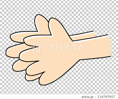 Loose and simple hand washing/clapping hands, solid color Loose and simple hand washing/clapping hands, solid color 114797957