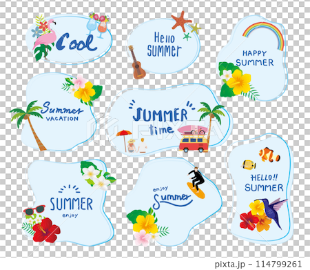 Tropical vacation travel frame 114799261