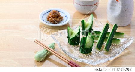 もろきゅう （ きゅうりと金山寺味噌 ） 114799293