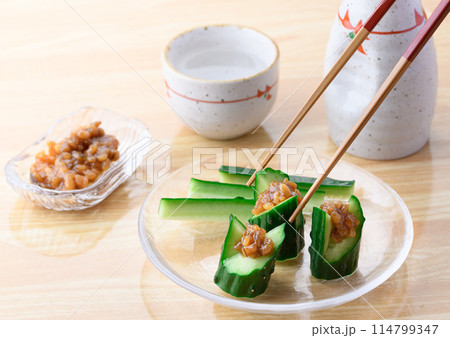 もろきゅう （ きゅうりと金山寺味噌 ） 114799347