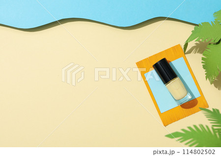 Nail polish with paper decorations of the sea 114802502