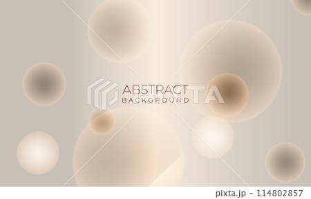 Soft brown pastel colors vector modern geometric abstract background with circle shapes and spheres 114802857