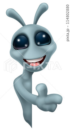 Alien Grey Gray Fun Cartoon Character 114802880
