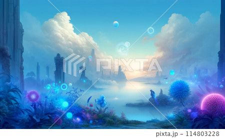 空の向こうに存在する水色の幻想郷 114803228