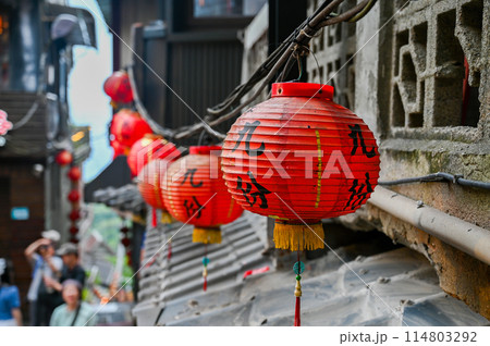 台湾の霧の九份 114803292