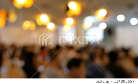 Blurred background Presentation meeting at conference room present screen business. People join seminar business event in auditorium hall convention. Bokeh light Blurred background with copy space Blurred background Presentation meeting at conference room present screen business. People join seminar business event in auditorium hall convention. Bokeh light Blurred background with copy space 114803657